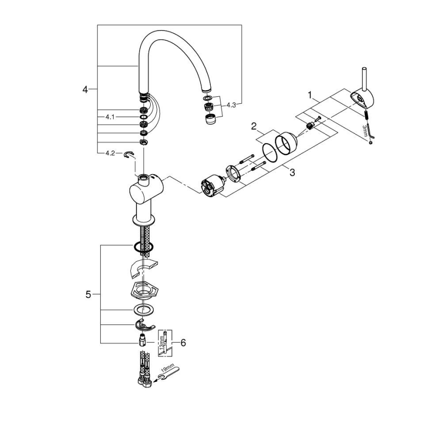 GROHE 32917GN0 - Grifo para fregadero A dorado