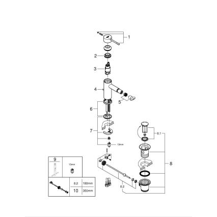 GROHE 32935DC1 - Grifo para bidé ESSENCE, acero inoxidable