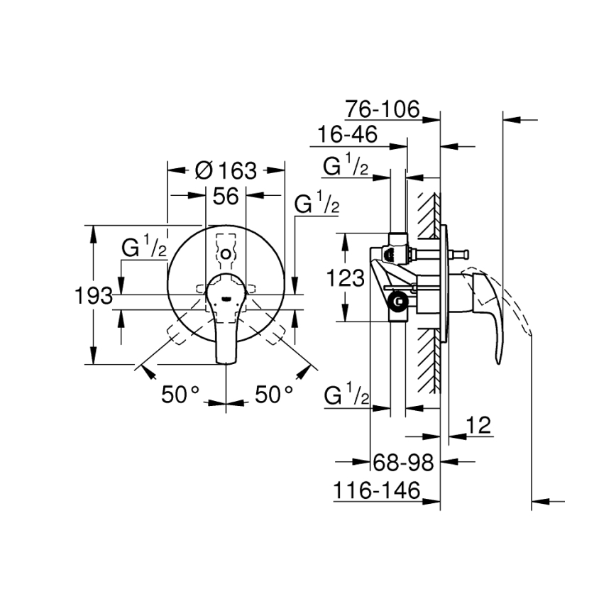 GROHE 33305002 - Grifo de bañera DN 15, cromado brillante