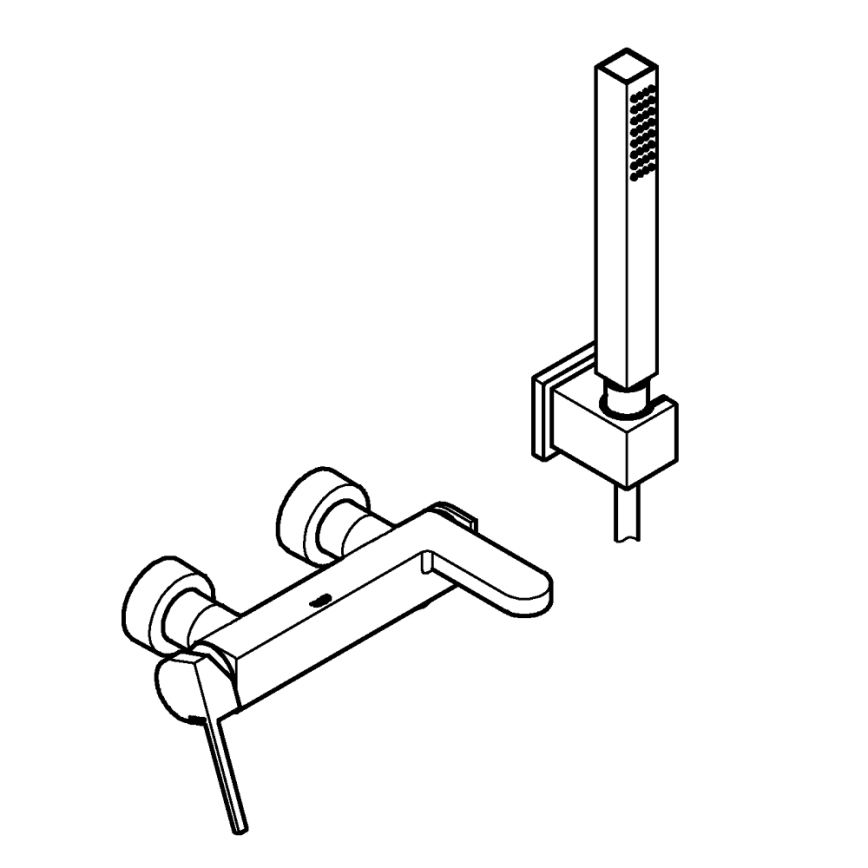 GROHE 33547003 - Mezclador para bañera PLUS en cromo brillante
