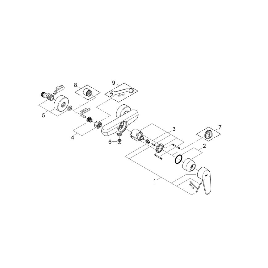 GROHE 33569002 - Grifo de ducha EURODISC COSMOPOLITAN DN 15 cromo brillante