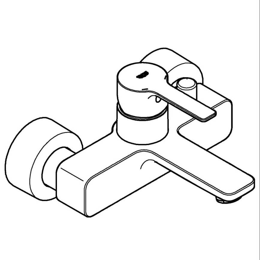 GROHE 33849001 - Grifo monomando para bañera LINEARE DN 15, cromo brillante