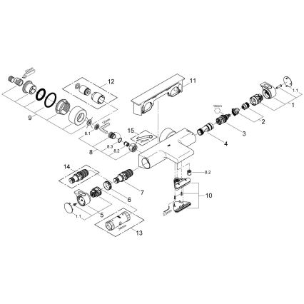 GROHE 34464001 - Grifo termostático de bañera GROHTHERM 2000 DN 15, cromo brillante