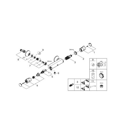 GROHE 34558000 - Grifo termostático para ducha GROHTHERM 800 DN 15, cromo pulido