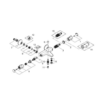 GROHE 34567000 - Grifo termostático para bañera GROHTHERM 800 DN 15, cromo brillante