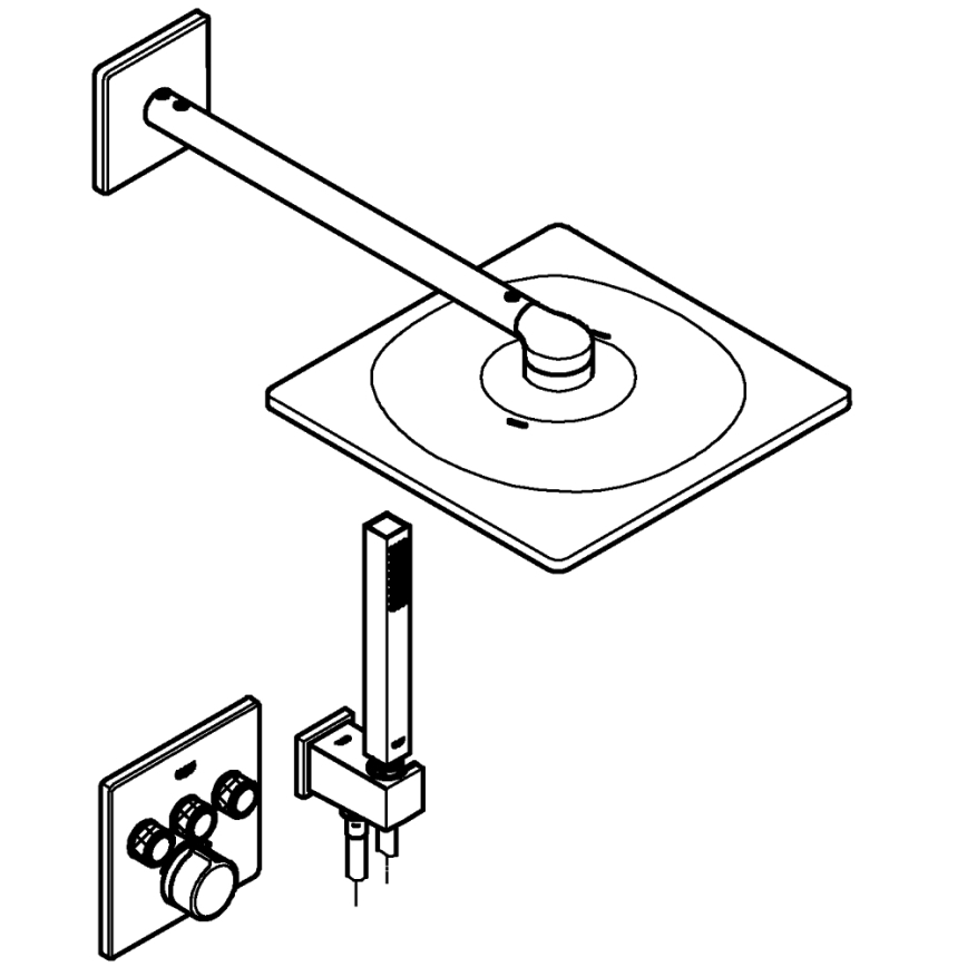 GROHE 34712000 - Conjunto de ducha SMARTCONTROL 310 × 310 mm cromo brillante