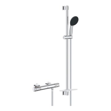 GROHE 34853001 - Juego de ducha con grifo termostático PRECISION FEEL+ de 90 cm, cromo brillante