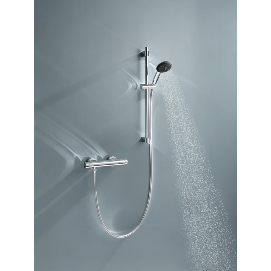 GROHE 34856000 - Juego de ducha con mezclador termostático PRECISION GET 600 mm, acabado en cromo brillante