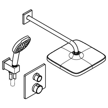 GROHE 34882000 - Sistema de ducha PRECISION VITALIO COMFORT 250 en cromo brillante