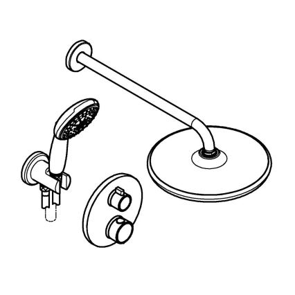 GROHE 34883000 - Sistema de ducha PRECISION VITALIO START 250 cromo brillante