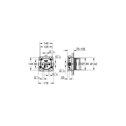 GROHE 35600000 - Cuerpo empotrado universal RAPIDO SMARTBOX DN 15