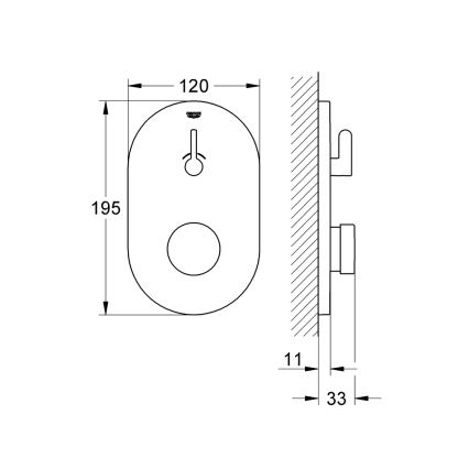 GROHE 36321000 - Grifo de ducha temporizado EUROSMART COSMOPOLITAN T cromado