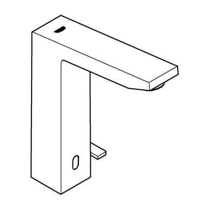 GROHE 36440000 - Grifo electrónico con sensor infrarrojo para lavabo EUROCUBE E DN 15 cromo