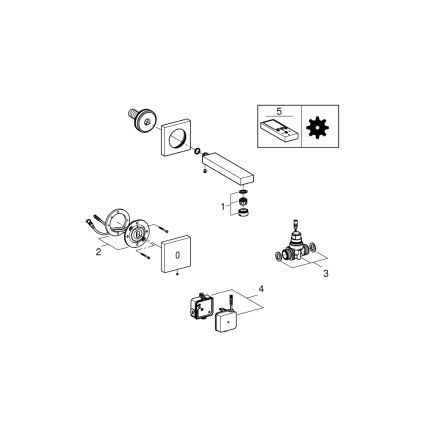 GROHE 36442000 - Grifo electrónico por infrarrojos EUROCUBE E, cromo pulido