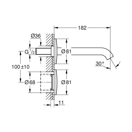 GROHE 36447000 - Grifo electrónico infrarrojo ESSENCE E 182 mm, cromo brillante