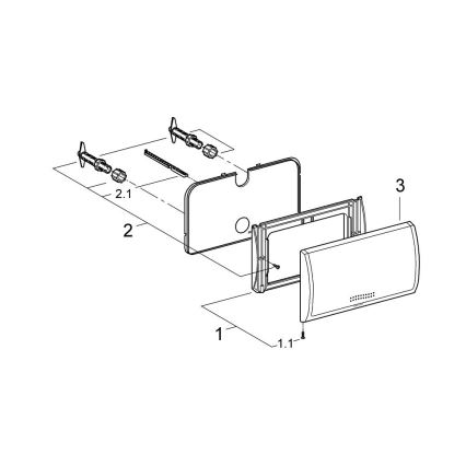 GROHE 37053SH0 - Placa de descarga CLASSIC 330 × 190 mm blanco