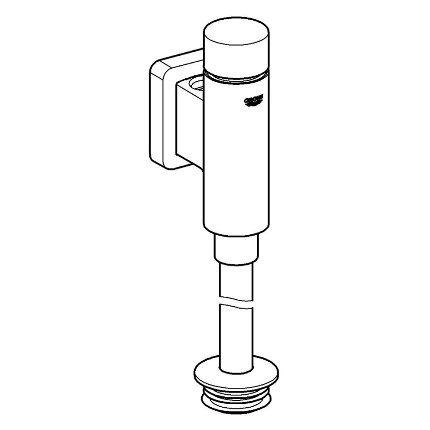 GROHE 37339000 - Válvula de descarga para urinario RONDO 12” cromo brillante
