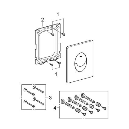 GROHE 38505P00 - Placa de accionamiento SKATE AIR 156 × 197 mm cromo mate