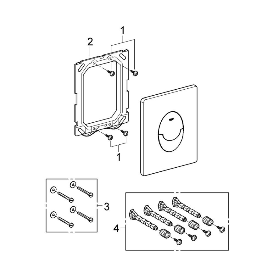 GROHE 38505SH0 - Placa de accionamiento SKATE AIR 156 × 197 mm blanco