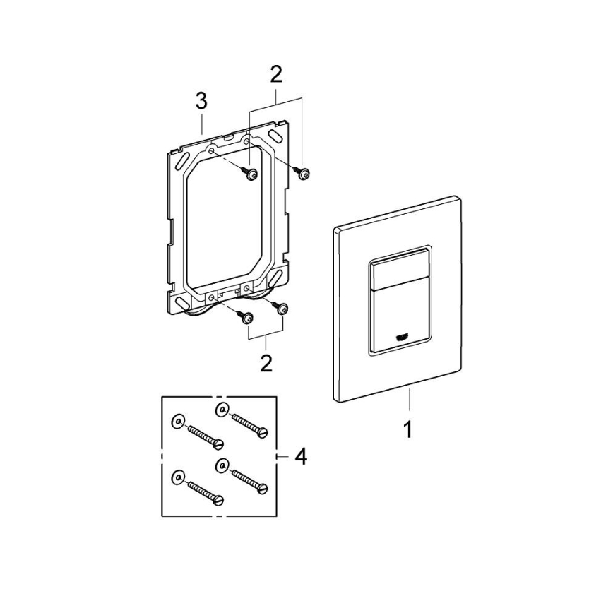 GROHE 38732DC0 - Botón de descarga SKATE COSMOPOLITAN 156 × 197 mm acero inoxidable