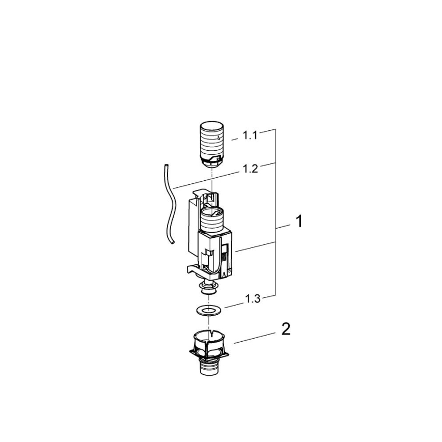 GROHE 38736000 - Kit de conversión para doble descarga GD 2