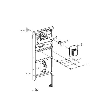 GROHE 38786001 - Módulo de instalación para urinario RAPID SL de 1,13 m y 1,30 m