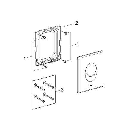 GROHE 38964P00 - Botón de descarga START, 156 × 197 mm, cromo mate
