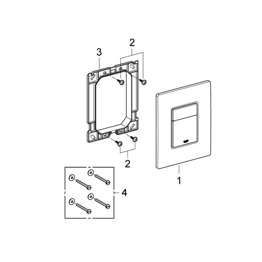 GROHE 38966SH0 - Pulsador EVEN 156 × 197 mm blanco