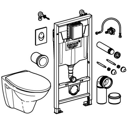 GROHE 39192000 - Juego SOLIDO 4 en 1, 1,13 m, blanco duradero