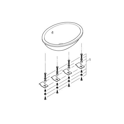 GROHE 39423000 - Lavabo empotrado BAU CERAMIC 560 × 420 mm cerámica/blanco