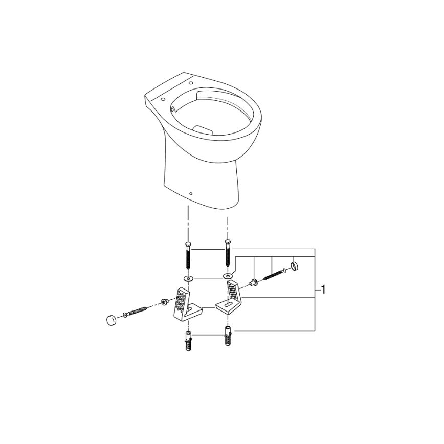 GROHE 39430000 - Inodoro de pie BAU CERAMIC 515 x 356 x 406 mm cerámica/blanco