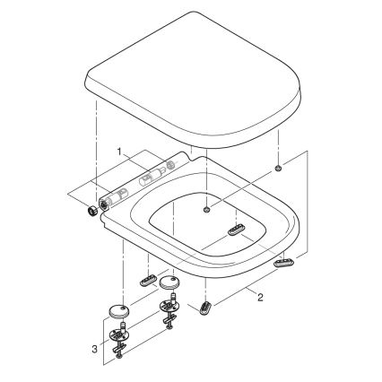 GROHE 39462000 - Conjunto de inodoro EURO CERAMIC 67,5 x 37,4 x 77,4 cm cerámica/blanco