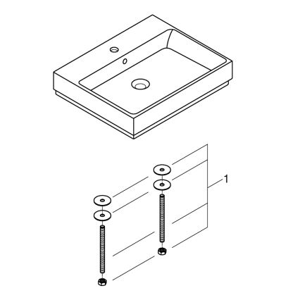 GROHE 3947700H - Lavabo CUBE CERAMIC 600 × 490 mm cerámica/blanco