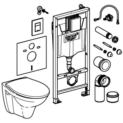 GROHE 39586000 - Juego 5 en 1 SOLIDO 1,13 m cerámica/blanco
