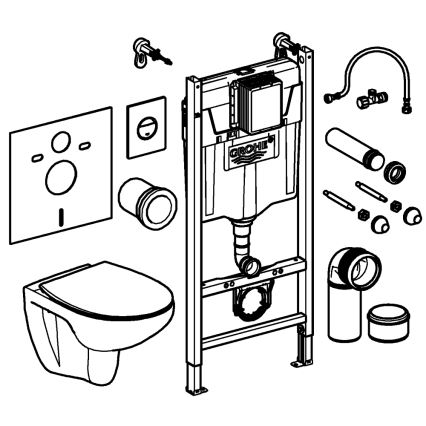 GROHE 39900000 - Juego 6 en 1 SOLIDO 1,13 m cerámica/blanco