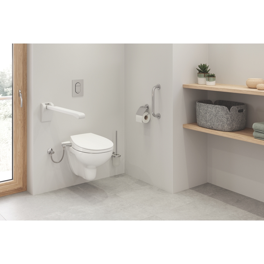 GROHE 40374001 - Set de limpieza para inodoro ESSENTIALS 12,1 x 39,8 cm cromo