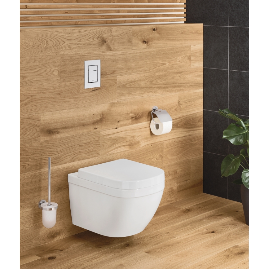GROHE 40374001 - Set de limpieza para inodoro ESSENTIALS 12,1 x 39,8 cm cromo