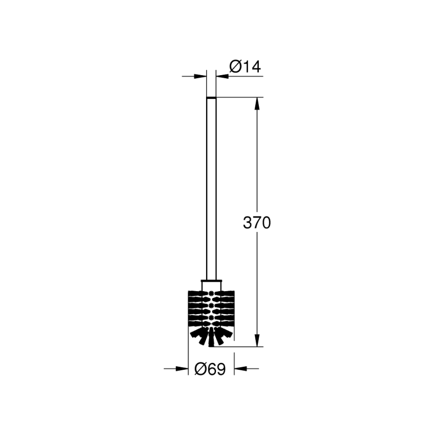 GROHE 40392000 - Cepillo de repuesto ESSENTIALS cromo brillante