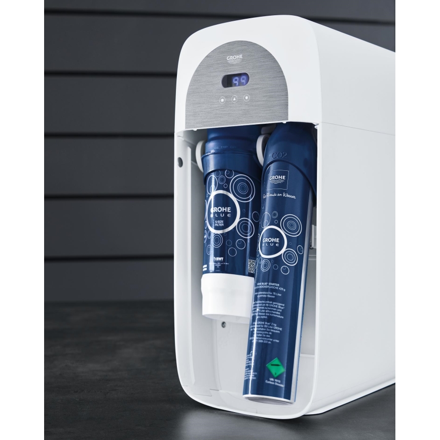 GROHE 40422000 - Cilindro de carbonatación GROHE BLUE 425 g de CO2 (4 uds.) acero inoxidable