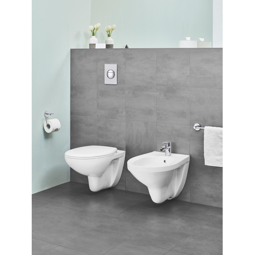 GROHE 40457001 - Soporte para papel higiénico BAUCOSMOPOLITAN, acabado cromo brillante