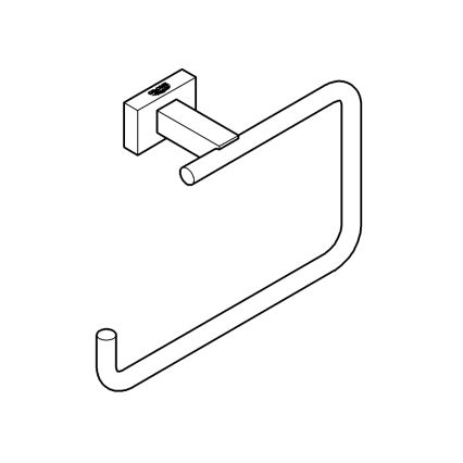 GROHE 40510001 - Toallero ESSENTIALS CUBE 188 mm cromo brillante