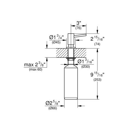 GROHE 40535DC0 - Dispensador de jabón COSMOPOLITAN 500 ml, acero inoxidable