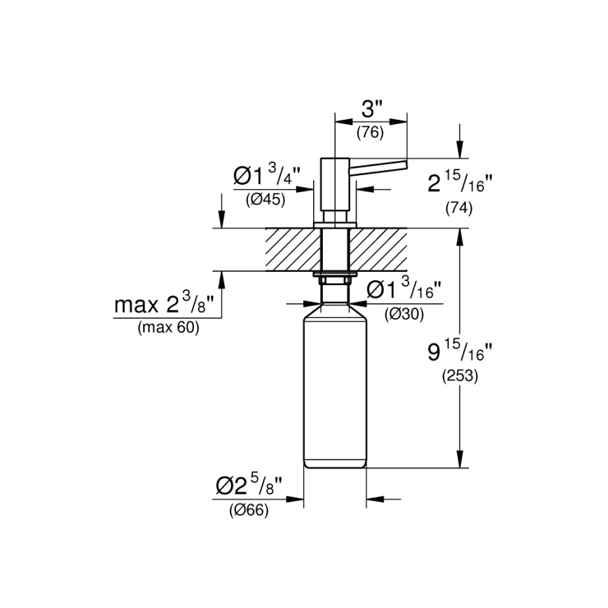 GROHE 40535DC0 - Dispensador de jabón COSMOPOLITAN 500 ml, acero inoxidable