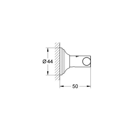 GROHE 40656001 - Gancho para albornoz ESSENTIALS AUTHENTIC cromo brillante