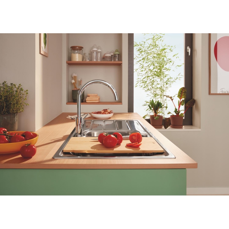 GROHE 40750HV0 - Tabla de cortar de madera 450 × 240 × 19 mm