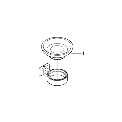 GROHE 40754001 - Jabonera ESSENTIALS CUBE cromado brillante