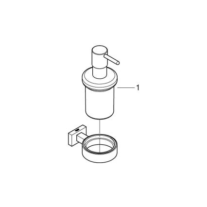 GROHE 40756001 - Dispensador de jabón líquido ESSENTIALS CUBE de 160 ml, cromo brillante
