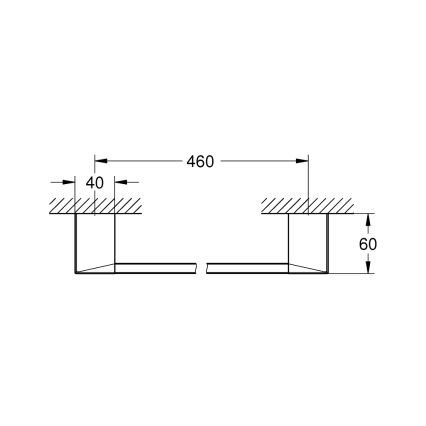 GROHE 40767000 - Barra para toallas SELECTION CUBE 500 mm, cromo brillante