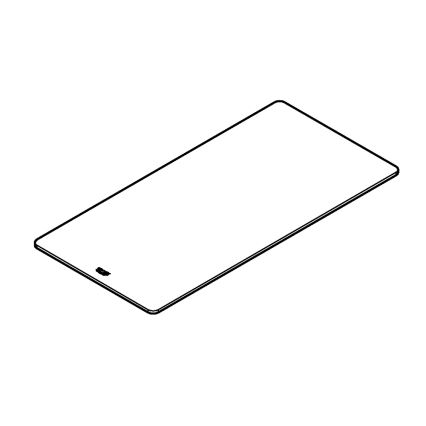 GROHE 40787L00 - Estante de vidrio 490 × 240 × 19 mm transparente