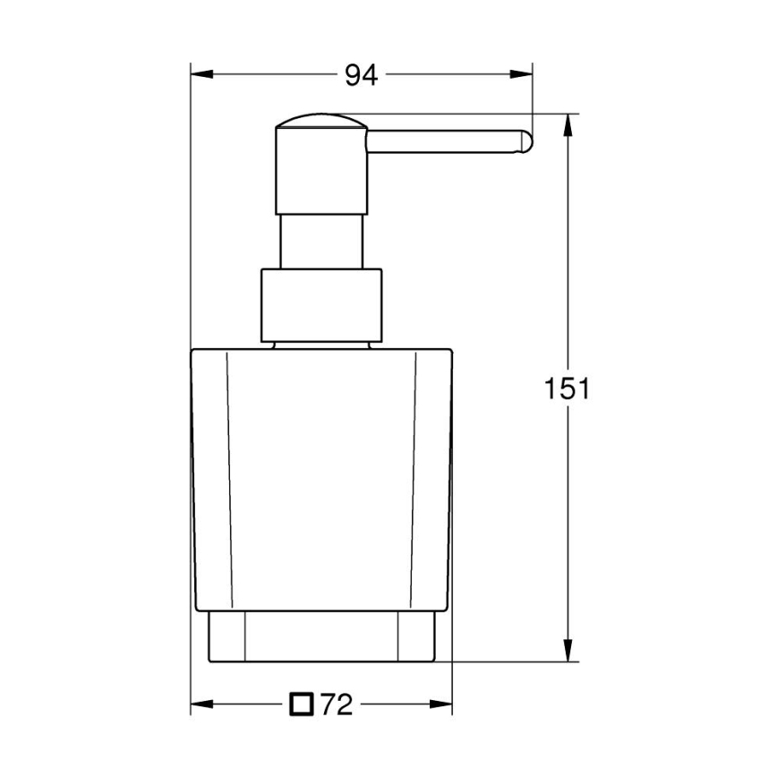 GROHE 40805000 - Dispensador de jabón líquido SELECTION CUBE 300 ml, cromo brillante